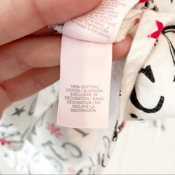 Victoria's Secret White, Black, and Red Snowflake Flannel Pajama Shirt - Picture 5 of 9